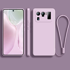 Coque Ultra Fine Silicone Souple 360 Degres Housse Etui pour Xiaomi Mi 11 Ultra 5G Violet Clair