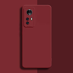 Coque Ultra Fine Silicone Souple 360 Degres Housse Etui pour Xiaomi Mi 12S 5G Vin Rouge