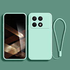 Coque Ultra Fine Silicone Souple 360 Degres Housse Etui pour Xiaomi Redmi K70 5G Cyan