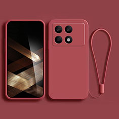 Coque Ultra Fine Silicone Souple 360 Degres Housse Etui pour Xiaomi Redmi K70 5G Rouge