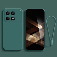 Coque Ultra Fine Silicone Souple 360 Degres Housse Etui pour Xiaomi Redmi K70 Pro 5G Vert Nuit