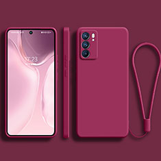 Coque Ultra Fine Silicone Souple 360 Degres Housse Etui S01 pour Oppo Reno6 5G Rose Rouge