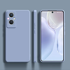 Coque Ultra Fine Silicone Souple 360 Degres Housse Etui S01 pour Oppo Reno7 Z 5G Gris Lavende