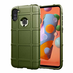 Coque Ultra Fine Silicone Souple 360 Degres Housse Etui S01 pour Samsung Galaxy M11 Vert Armee