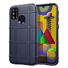 Coque Ultra Fine Silicone Souple 360 Degres Housse Etui S01 pour Samsung Galaxy M21s Bleu