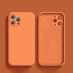 Coque Ultra Fine Silicone Souple 360 Degres Housse Etui S02 pour Apple iPhone 15 Pro Max Orange