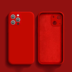 Coque Ultra Fine Silicone Souple 360 Degres Housse Etui S02 pour Apple iPhone 15 Pro Max Rouge