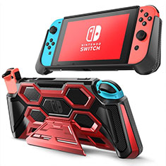 Coque Ultra Fine Silicone Souple 360 Degres Housse Etui S02 pour Nintendo Switch Rouge