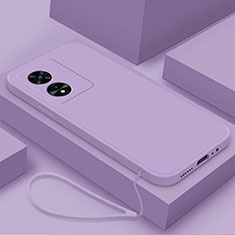 Coque Ultra Fine Silicone Souple 360 Degres Housse Etui S02 pour Oppo A58x 5G Violet Clair