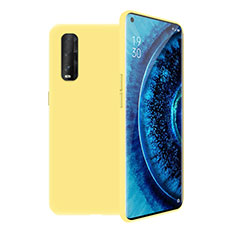 Coque Ultra Fine Silicone Souple 360 Degres Housse Etui S02 pour Oppo Find X2 Jaune