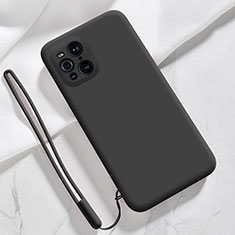 Coque Ultra Fine Silicone Souple 360 Degres Housse Etui S02 pour Oppo Find X3 Pro 5G Noir