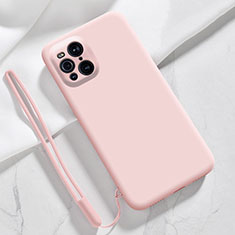 Coque Ultra Fine Silicone Souple 360 Degres Housse Etui S02 pour Oppo Find X3 Pro 5G Rose