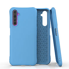 Coque Ultra Fine Silicone Souple 360 Degres Housse Etui S02 pour Realme 6 Pro Bleu Ciel