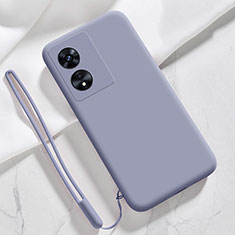 Coque Ultra Fine Silicone Souple 360 Degres Housse Etui S03 pour Oppo A1 5G Gris Lavende