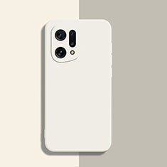 Coque Ultra Fine Silicone Souple 360 Degres Housse Etui S03 pour Oppo Find X5 Pro 5G Blanc