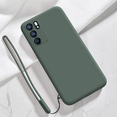 Coque Ultra Fine Silicone Souple 360 Degres Housse Etui S03 pour Oppo Reno6 5G Vert Nuit