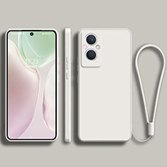 Coque Ultra Fine Silicone Souple 360 Degres Housse Etui S03 pour Oppo Reno8 Lite 5G Blanc