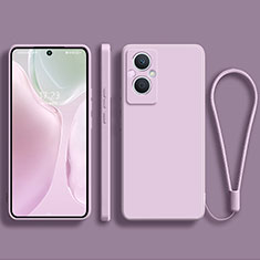 Coque Ultra Fine Silicone Souple 360 Degres Housse Etui S03 pour Oppo Reno8 Lite 5G Violet Clair