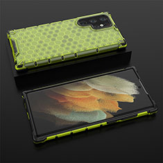 Coque Ultra Fine Silicone Souple 360 Degres Housse Etui S03 pour Samsung Galaxy S22 Ultra 5G Vert