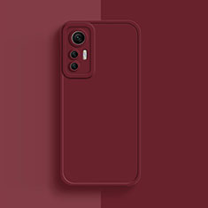 Coque Ultra Fine Silicone Souple 360 Degres Housse Etui S03 pour Xiaomi Mi 12 5G Vin Rouge