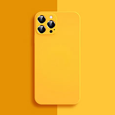 Coque Ultra Fine Silicone Souple 360 Degres Housse Etui S04 pour Apple iPhone 13 Pro Jaune