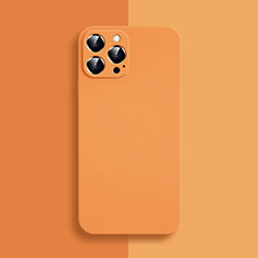 Coque Ultra Fine Silicone Souple 360 Degres Housse Etui S04 pour Apple iPhone 14 Pro Max Orange