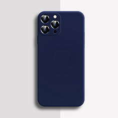 Coque Ultra Fine Silicone Souple 360 Degres Housse Etui S04 pour Apple iPhone 16 Pro Max Bleu