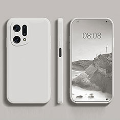 Coque Ultra Fine Silicone Souple 360 Degres Housse Etui S04 pour Oppo Find X5 5G Blanc