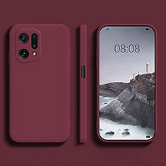 Coque Ultra Fine Silicone Souple 360 Degres Housse Etui S04 pour Oppo Find X5 5G Rouge