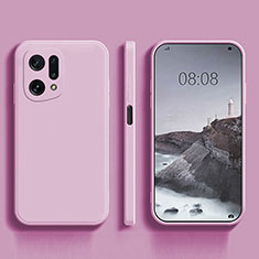 Coque Ultra Fine Silicone Souple 360 Degres Housse Etui S04 pour Oppo Find X5 5G Violet Clair