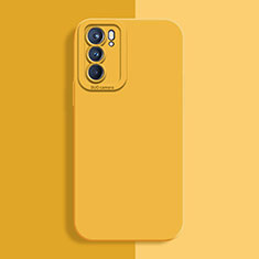 Coque Ultra Fine Silicone Souple 360 Degres Housse Etui S04 pour Oppo Reno6 Pro 5G India Jaune