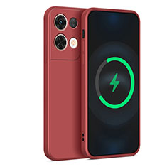 Coque Ultra Fine Silicone Souple 360 Degres Housse Etui S04 pour Oppo Reno9 Pro 5G Rouge