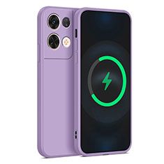 Coque Ultra Fine Silicone Souple 360 Degres Housse Etui S04 pour Oppo Reno9 Pro 5G Violet