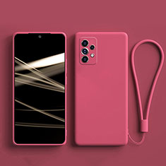Coque Ultra Fine Silicone Souple 360 Degres Housse Etui S04 pour Samsung Galaxy M32 5G Rose Rouge