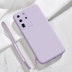 Coque Ultra Fine Silicone Souple 360 Degres Housse Etui S04 pour Samsung Galaxy S20 Ultra Violet Clair