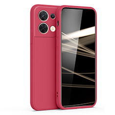 Coque Ultra Fine Silicone Souple 360 Degres Housse Etui S05 pour Oppo Reno9 5G Rose Rouge