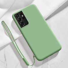 Coque Ultra Fine Silicone Souple 360 Degres Housse Etui S05 pour Samsung Galaxy S21 Ultra 5G Vert