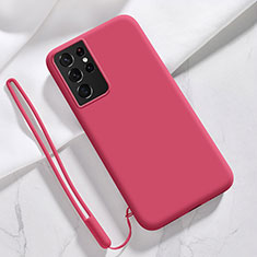 Coque Ultra Fine Silicone Souple 360 Degres Housse Etui S05 pour Samsung Galaxy S24 Ultra 5G Rouge