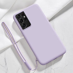 Coque Ultra Fine Silicone Souple 360 Degres Housse Etui S05 pour Samsung Galaxy S25 Ultra 5G Violet