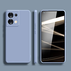 Coque Ultra Fine Silicone Souple 360 Degres Housse Etui S06 pour Oppo Reno9 Pro 5G Gris Lavende