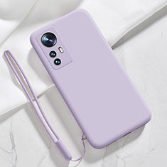 Coque Ultra Fine Silicone Souple 360 Degres Housse Etui S07 pour Xiaomi Mi 12 5G Violet Clair