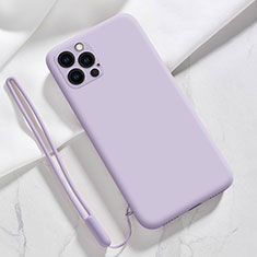 Coque Ultra Fine Silicone Souple 360 Degres Housse Etui S09 pour Apple iPhone 16 Pro Max Violet Clair