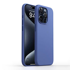 Coque Ultra Fine Silicone Souple 360 Degres Housse Etui YK1 pour Apple iPhone 16 Pro Max Bleu