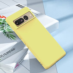 Coque Ultra Fine Silicone Souple 360 Degres Housse Etui YK1 pour Google Pixel 7 Pro 5G Jaune