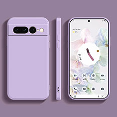 Coque Ultra Fine Silicone Souple 360 Degres Housse Etui YK1 pour Google Pixel 7 Pro 5G Violet Clair