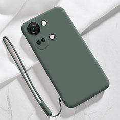 Coque Ultra Fine Silicone Souple 360 Degres Housse Etui YK1 pour OnePlus Nord 3 5G Vert Nuit