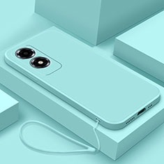 Coque Ultra Fine Silicone Souple 360 Degres Housse Etui YK1 pour Oppo A2x 5G Cyan