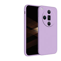 Coque Ultra Fine Silicone Souple 360 Degres Housse Etui YK1 pour Oppo Find X7 5G Violet Clair