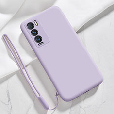 Coque Ultra Fine Silicone Souple 360 Degres Housse Etui YK1 pour Realme GT Master Explorer 5G Violet Clair