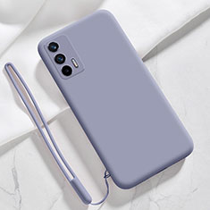 Coque Ultra Fine Silicone Souple 360 Degres Housse Etui YK1 pour Realme Q3 Pro 5G Gris Lavende